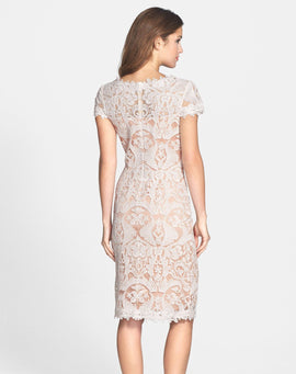 Illusion Yoke Lace Sheath Dress